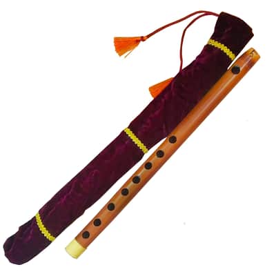 14-inch Indian Carnatic Venu Pulangoil Bamboo  Flute in 5/G Sruthi.  ALL TARIFF COSTS INCLUDED FOR USA image 3