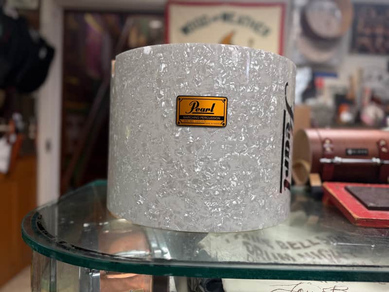 Pearl Marching Percussion Snare Shell 10.5"x14" White Marine Pearl image 1