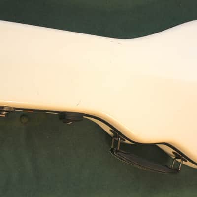 Crossrock Fiberglass Mandolin Hard Case fits both F & A Body Mandolin with TSA Lock, Milky White image 1