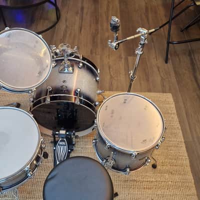 Natal Arcadia Poplar 18'' Full Drum Kit Black Galaxy Burst - Black Galaxy Burst image 3