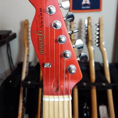 iFusion® Tributer® Metal TM-FIRE Left Handed Telecaster Style Electric Guitar - Metallic Red image 6