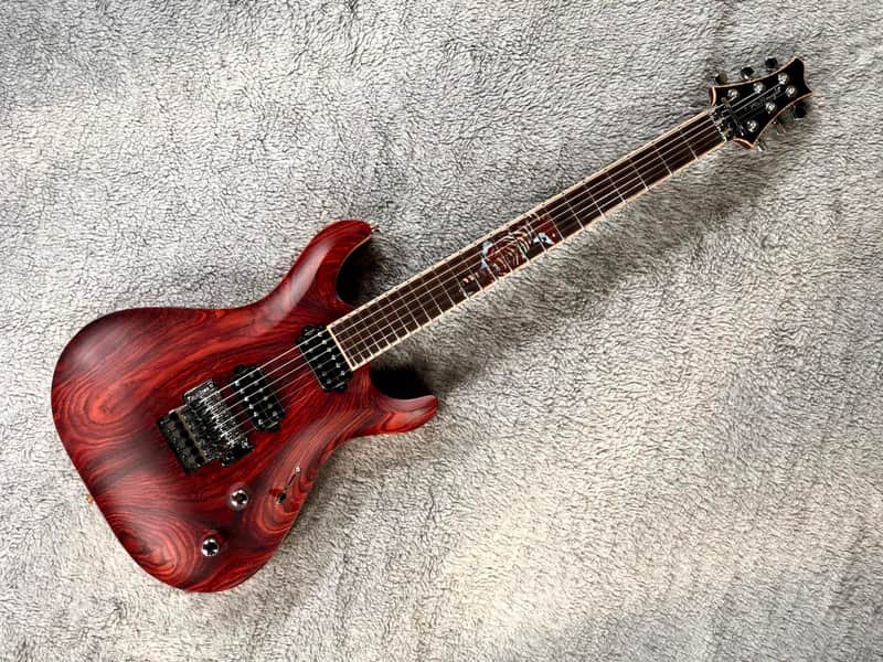 David Thomas McNaught Guitars Orion 2024 - Satin Tiger Snakewood and Shell Inlay, Cocobolo Neck and Top, African blackwood fretboard image 1