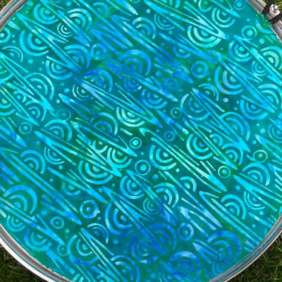 14" single layer Drum Bunny cotton drum cover - dampener - partial mute - compare to Drum Tortillas Quesadilla or Big Fat Snare image 1