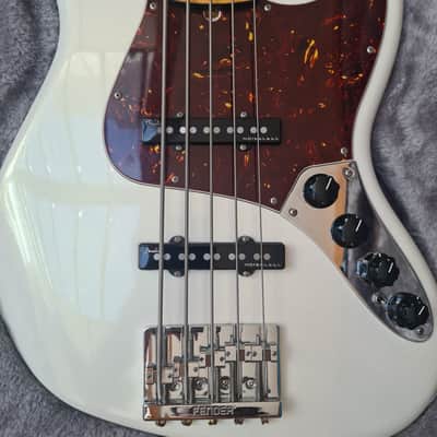 Fender american Ultra Jazz Bass V MN 2022 - arctic pearl image 2