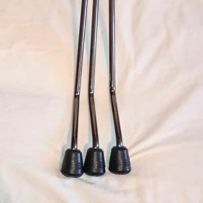 UNMARKED LONG LENGTH (24.5") FLOOR TOM LEGS SET - BLACK NICKEL FINISH -FREE SHIP TO C-USA! image 4