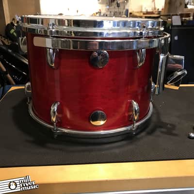 Gretsch Stop Sign Badge Drum Kit (1972-1979) 12", 13", 14", 18" Berry Red Stain with Humes and Berg Fibre Cases for 12,14, 18 image 3