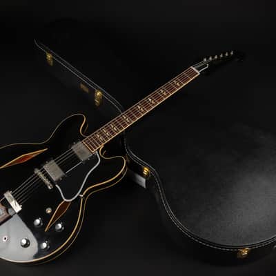 2021 Gibson Custom Shop '64 Trini Lopez Standard Reissue ES-335 - Ebony VOS | USA Semi-Hollow Vintage Diamond F Holes Firebird Headstock | CoA OHSC image 25