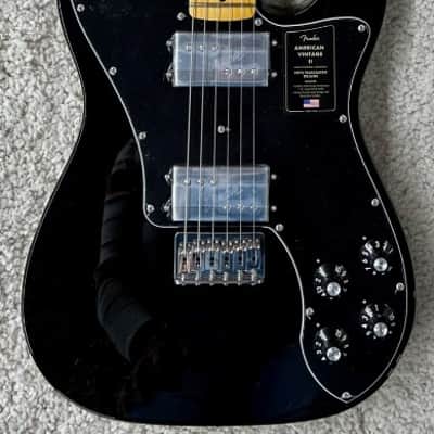 Mint Fender American Vintage II 1975 Telecaster Deluxe, Maple Neck, Black w/Case image 2