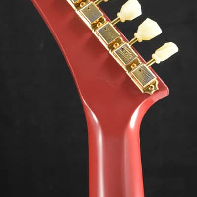Gibson Custom Shop 1958 Korina Explorer VOS Cardinal Red Gold Hardware image 10