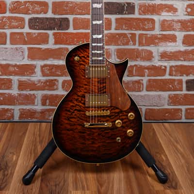 ESP Exhibition Limited Series EX16-26 Eclipse CTM Quilt Maple Top Tiger Eye Burst 2016 w/OHSC image 4