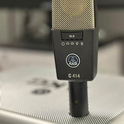 AKG C414 XLS Large Diaphragm Multipattern Condenser Microphone 2010s - Black image 1
