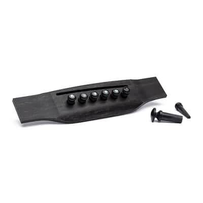 Martin Ebony Slotted Bridge Pins & End Pin for Acoustic Guitar Set of 8 (Abalone Dot) image 2
