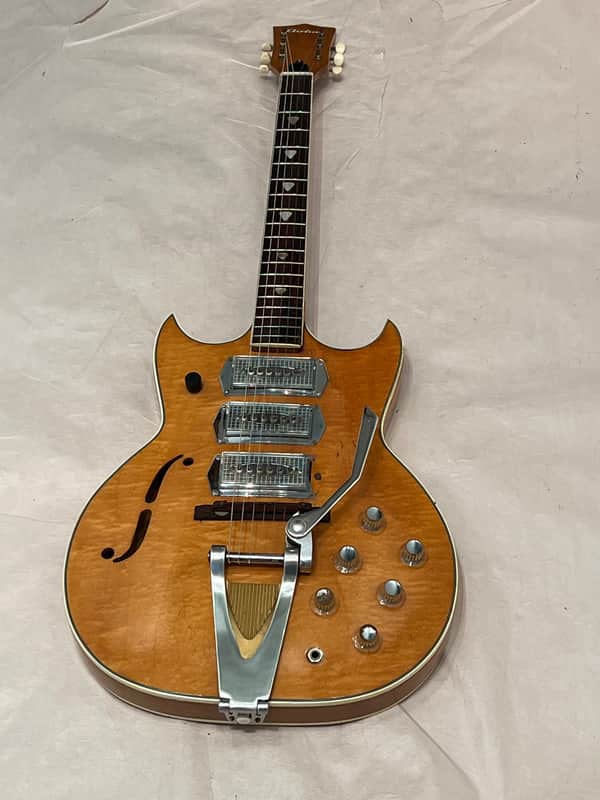 Airline Barney Kessel Swingmaster P-5 Hollowbody Electric Guitar 1960"s Natural image 1