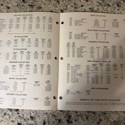 Gibson Price List - 1986 les Paul studio standard custom SG special invader explorer flying V EDS – 1275 image 2