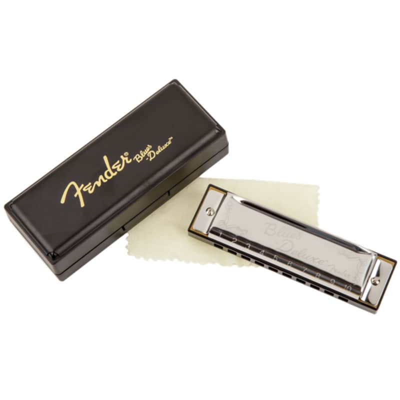 Fender Blues Deluxe 10-Hole Diatonic Harmonica with Case, Key of C image 1