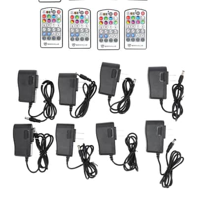Rockville 8 PACK MINI HALO BLACK DJ Wash Lights+Bag, Wireless DMX/Rechargeable image 11