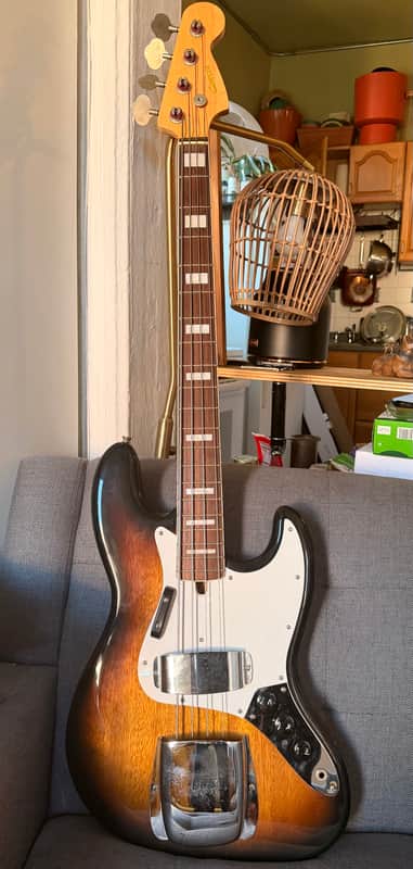 Cortez Vintage electric bass guitar- sunburst- Japan, early 70s image 1