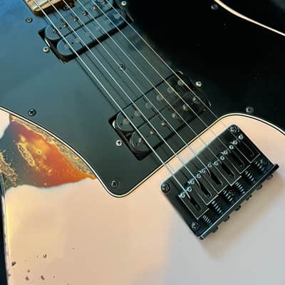 Friedman Vintage T 2024 - Roasted Flame Maple Neck - Shell Pink Over 3TSB image 2