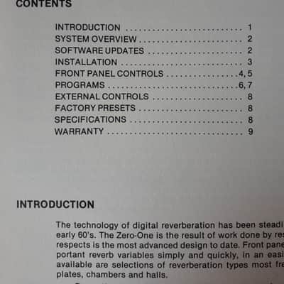 Owner's Manual for MXR 01 Digital Reverb 1984 image 2
