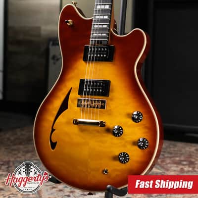 EVH SA-126 Special QM Semi-Hollow Electric Guitar - Tobacco Sunburst with Hardshell Case - Used image 1