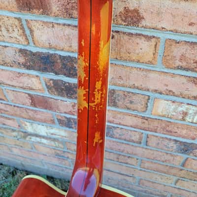 1957 Gretsch Model 6120 Chet Atkins Hollowbody Electric Guitar Amber Red Cowboy Case Great Player & Sound image 10