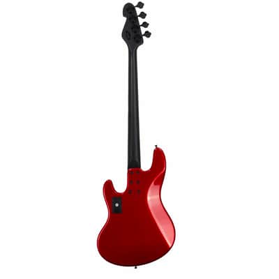 Sandberg California II / TM / Blacklabel PUs / 4-String 34″ / Highgloss Metallic Red / Alder Body / Pau Ferro FB / Varied Dot Inlays / Black Head Stock / Black Hardware / Active 2-EQ / Split Switch / Black Pickguard - 8.3 pounds SN 50005 image 4