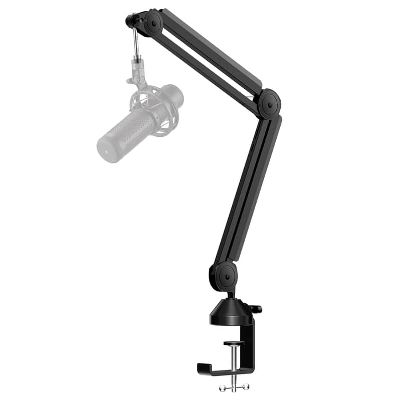 Microphone Boom Arm, Mic Stand Desk With Cable Management Microphone Arm Stand For Quadcast Solocast Snowball Fifine Sm7B image 1