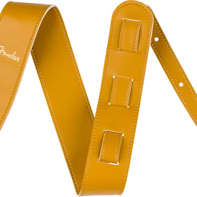 Fender Microfiber Adjustable Vegan Leather Strap, 2.5" Wide Butterscotch Blonde image 1