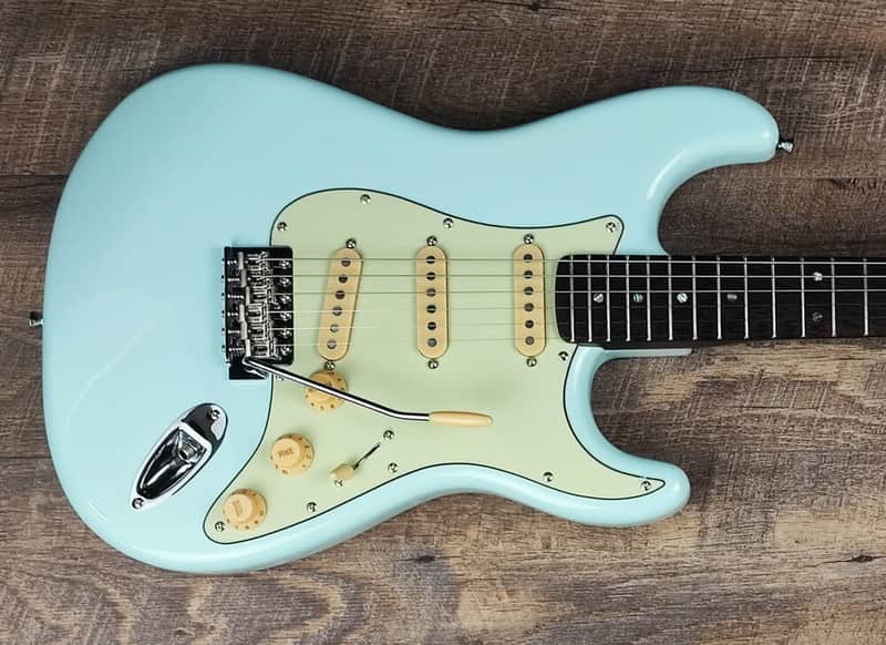 MyDream Partcaster Custom Built - Sonic Blue Wenge SRV image 1