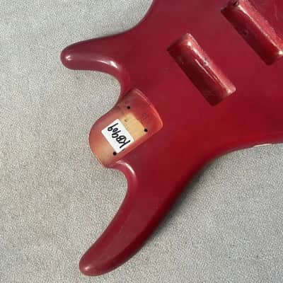 Red 4 String Bass Basswood Body image 5