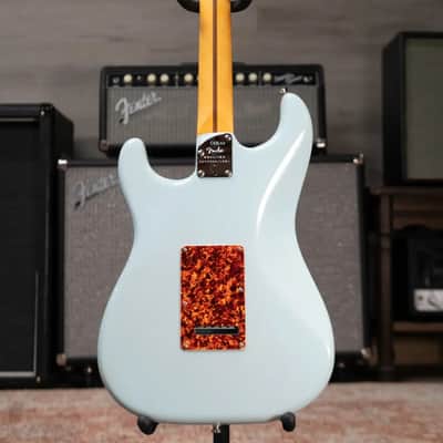 Fender American Professional II Stratocaster Thinline - Transparent Daphne Blue with Hardshell Case - Used image 9