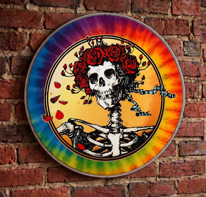 Grateful Dead, Skull & Roses, Bertha, 22" Bass Drumhead image 1