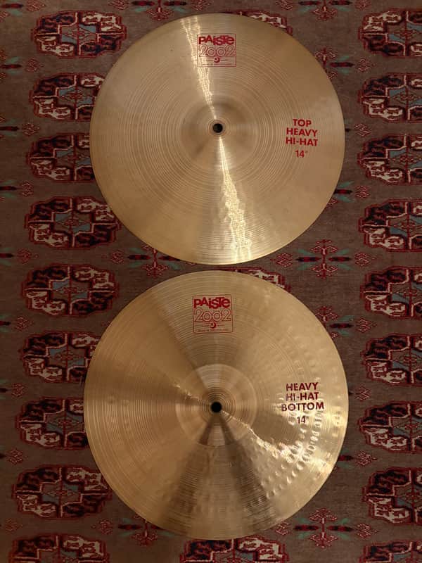 Paiste 14" 2002 Heavy Hi-Hat Cymbals (Pair) 1980 - Present - Traditional image 1