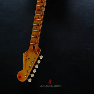Fender Deluxe Stratocaster Galaxy Blue Aged Relic by East Gloves Customs (RARE) image 19