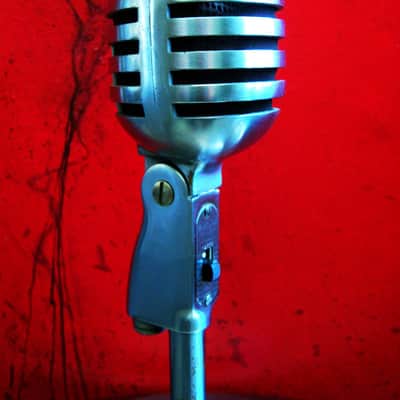 Vintage 1950's Electro-Voice 950 Cardax Crystal Microphone Hi Z w 423A desk stand display prop image 6