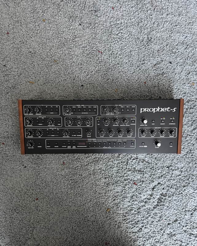 Sequential Prophet-5 Desktop 5-Voice Polyphonic Synthesizer 2021 - Present - Black with Wood Sides image 1
