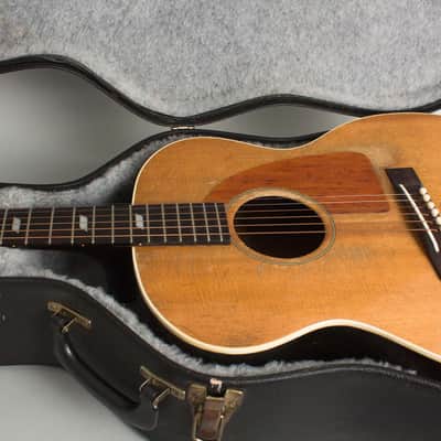 Epiphone FT-79 Flat Top Acoustic Guitar, ser. #58570, black tolex hard shell case. image 14