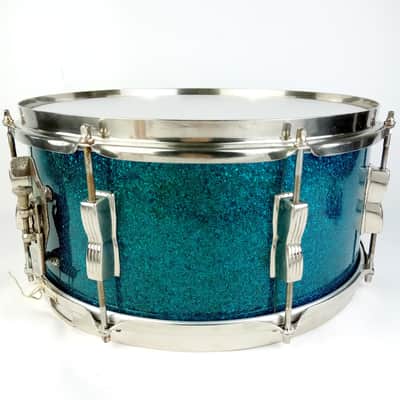 WFL Ludwig 6.5x14"Contest Snare Drum Blue Sparkle Vintage'55 NOB Stick-Chopper50 image 4