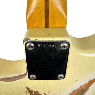Fender Custom Shop 56 Reissue Stratocaster 2021 - Scalloped - Vintage White - Relic image 6