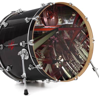 Skin Decal fits 24" Bass Kick Drums Domain Wall image 1