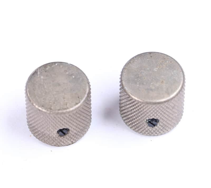 AGP ™ - Aged Telecaster ® Relic Barrel Flat Top Nickel Knobs Set Screw for 6.35mm (1/4") Solid Shaft Pots #3252621 image 1
