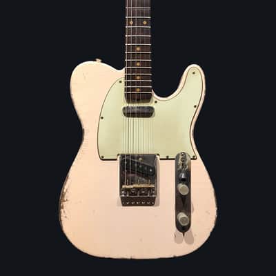Made to Order - FRANCHIN Mars guitar Relic Aged 100% Nitro Lacquer (Butterscotch/ Sunburst/ Black/ White/ Blue/ Green/ Yellow/ Red/ Pink/ Burgundy/ Purple/ Gold/ Silver, etc.) Telecaster-Tele-T-Style Made in Italy image 4