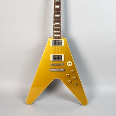 2014 Gibson Custom Shop L.E Flying V Standard Goldtop Electric Guitar w/OHSC image 4