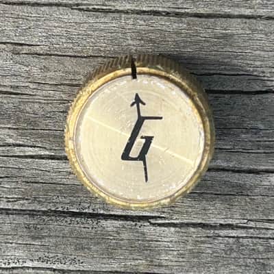 Vintage 1960's Gretsch G Arrow Guitar Knob Gold With Set Screw (05101) image 3