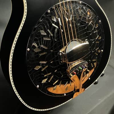 Recording King Dirty 30's Minnie Bucker Acoustic-Electric Resonator Guitar Matte Black image 6