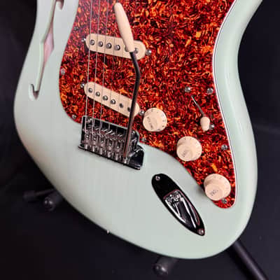 Fender American Professional II Thinline Stratocaster Electric Guitar Surf Green w/ OHSC image 8