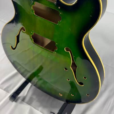 Aria Encore 335 Style Hollow Body 1970s Green Burst image 3