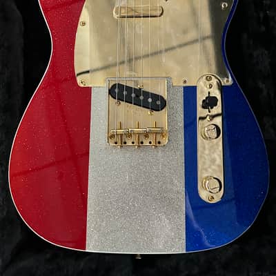 Fender Buck Owens Signature Telecaster 2024 - Red/Silver/Blue Sparkle 7lbs. 15.2oz. #MX24068200 image 3