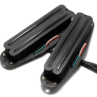 DFHR Rails HSS Pickup Set, Super-Hot Humbucker Rail Bridge Middle & Neck SH Set, Black image 5