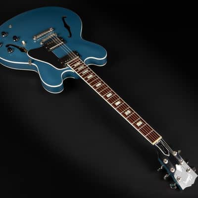 2017 Gibson Memphis Custom ES-335 Block - Pelham Blue | USA Limited Edition Semi-Hollow Burstbucker Humbucker Pickups | CoA OHSC image 7